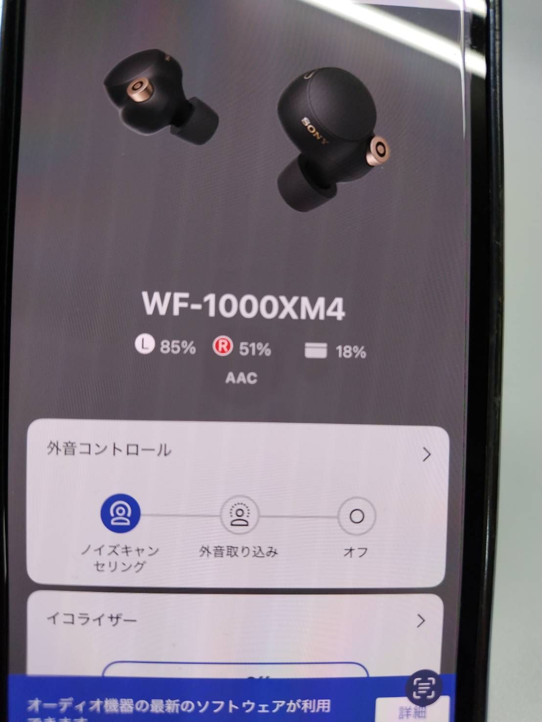 ジャンク】SONY WF-1000XM4/ブラック/YY2948/ワイヤレスイヤホン (3