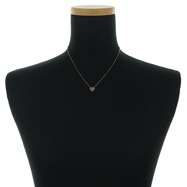 スタージュエリー ネックレス ピンクサファイア ハート K10PG #181575