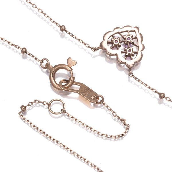 スタージュエリー ネックレス ピンクサファイア ハート K10PG #181575