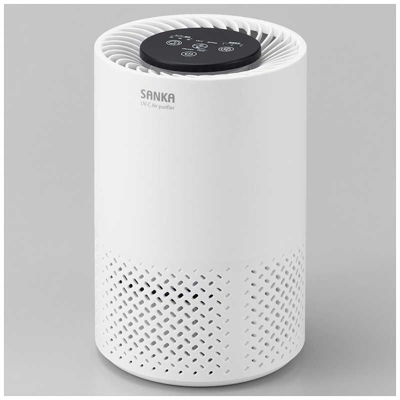サンカ UV C除菌空気清浄機 空気清浄 5畳まで PM 2 5対応 ホワイト SAP 1100