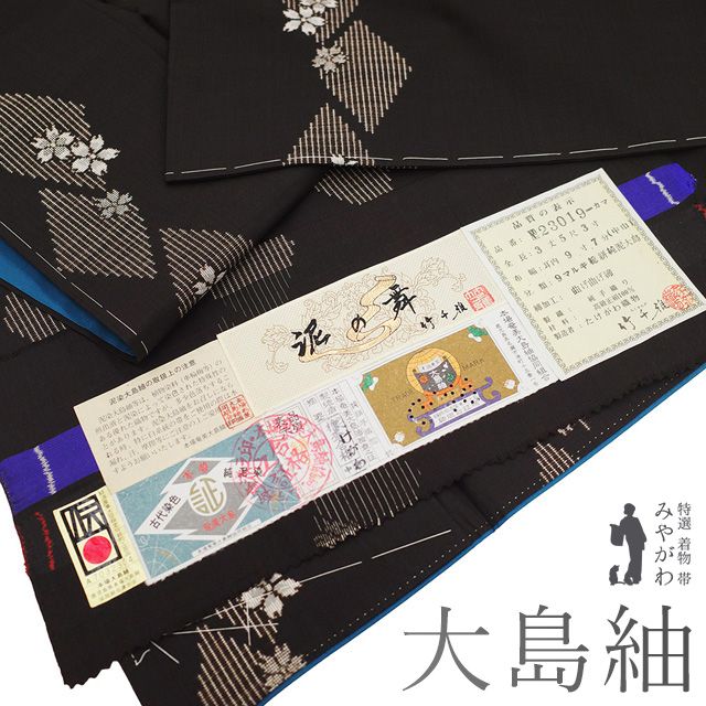 新古品】 本場奄美大島紬 着物 未使用 正絹 大島紬 袷 9マルキ カタス