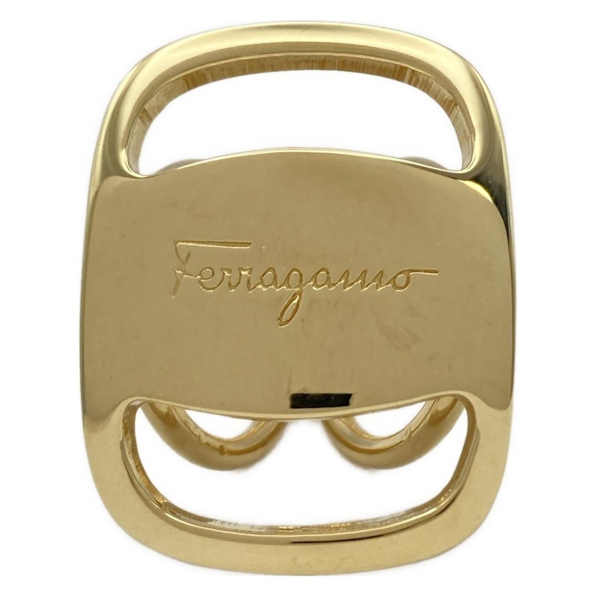 FERRAGAMO SalvatoreFerragamo サルバトーレフェラガモ スカーフリング ゴールド ヴァラ