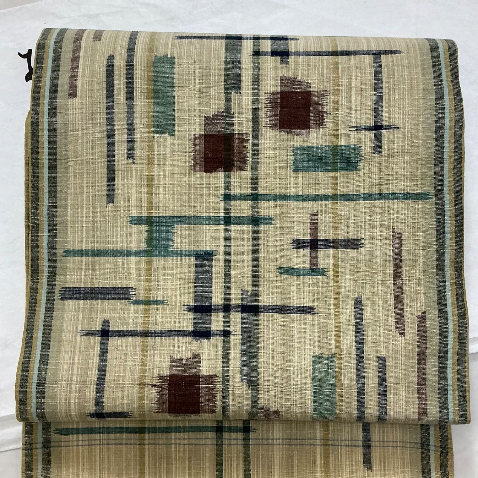 kimono one kimonoarisa 同然 九寸名古屋帯 真綿紬 正絹 359㎝ 着物帯小紋普段着名古屋帯