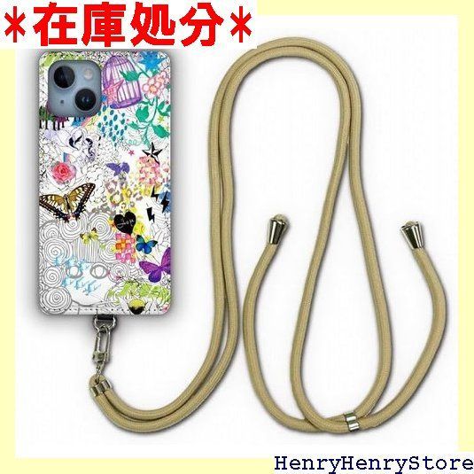 ス ScoLar デザイン iPhone 14 ケース スマホショルダー アイフォン14 スマホケース ショルダーストラップ ショルダーケース スマホストラップ カバー スマホカバー スカラコ 蝶 メルヘン かわいいデザイン 931