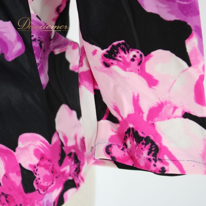 社交ダンス 衣装 スタンダード トップス レッスンウェア 花柄 黒 紫