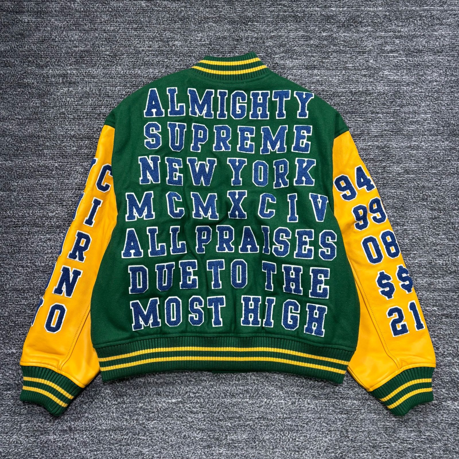 未使用品 25ss Supreme Praises Varsity Jacket Green L シュプリーム