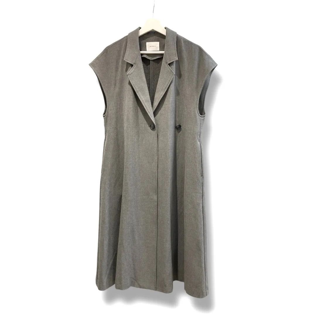 MIDUMI SOLID ミディウミソリッド ロングジレ 裏起毛 グレー レディース 冬 ゴーゴー古 2642