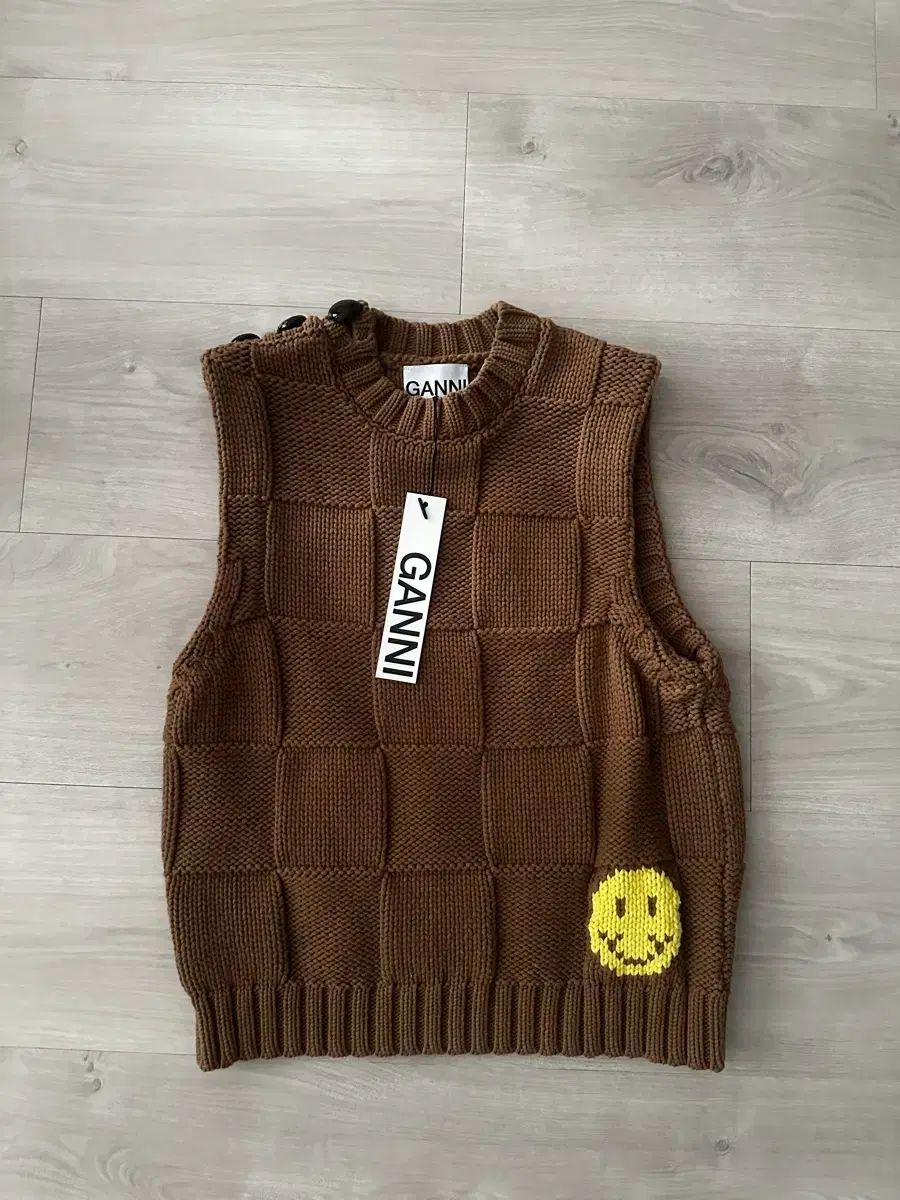 GANNI ガニー ブラウン ニット ベスト