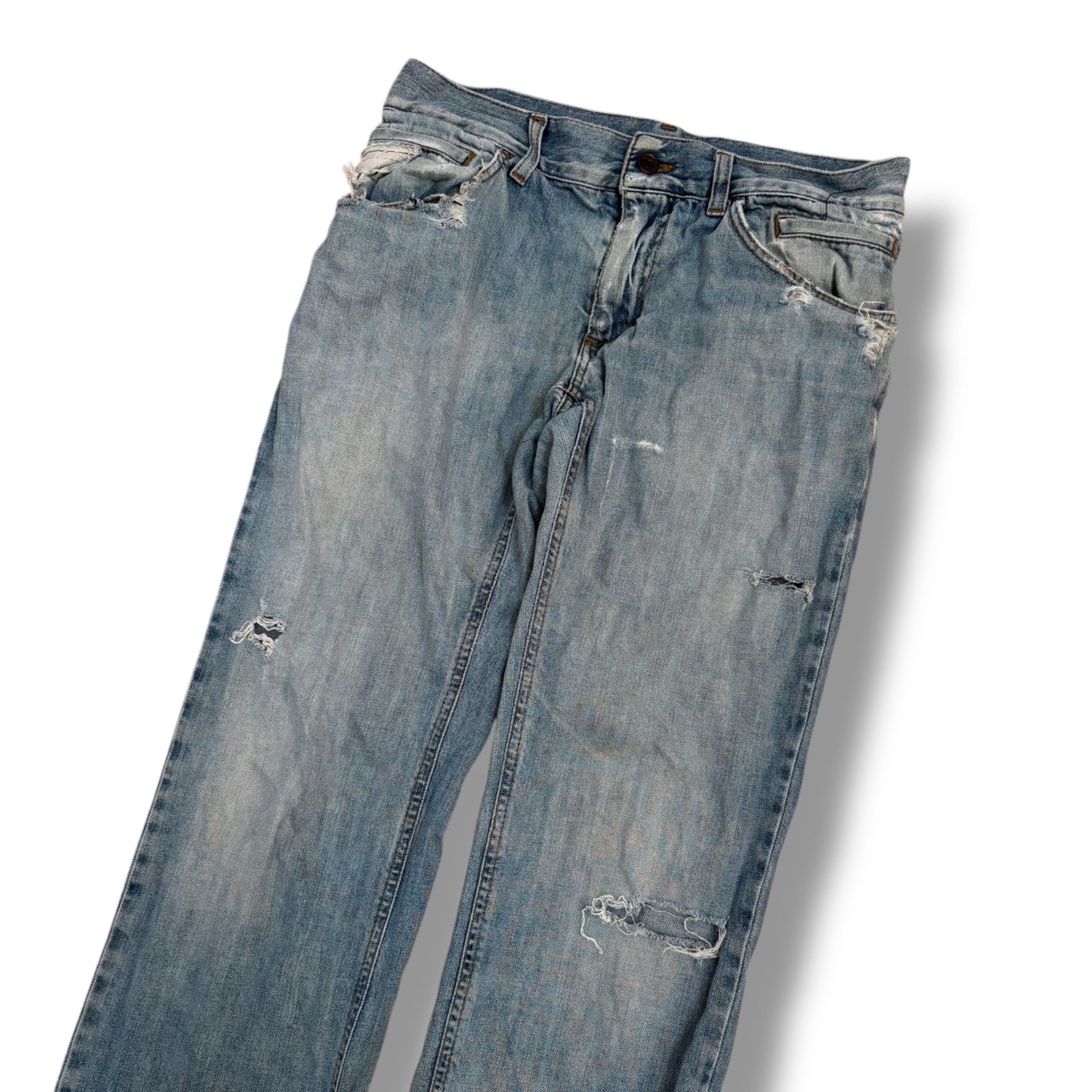 DOLCE&GABBANA】ダメージデニムパンツ 46 - メルカリ