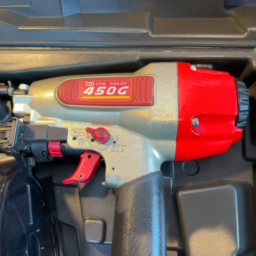 7日保証 整備済 消耗部品多数交換 MAX マックス 常圧 50 mm 内装用 釘打機 CN-450 G FP ケース付き 動作良好