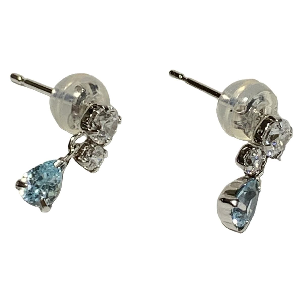 canal 4℃ カナルヨンドシー ピアス K 10 WG クリア ライトブルー