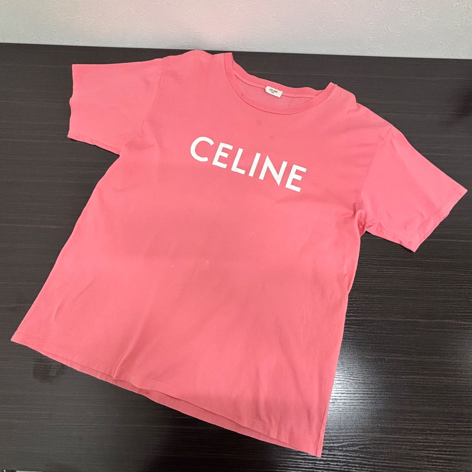 ☆CELINE セリーヌ 半袖 Tシャツ XLサイズ ピンク系 メンズ - メルカリ
