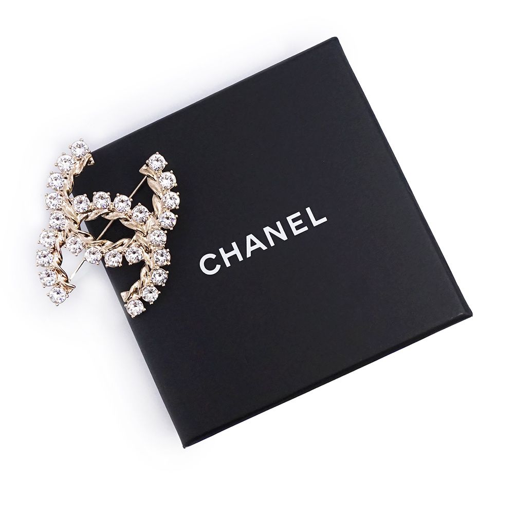 シャネル ココマーク ビジュー ブローチ ゴールド AB5784 箱付 CHANEL