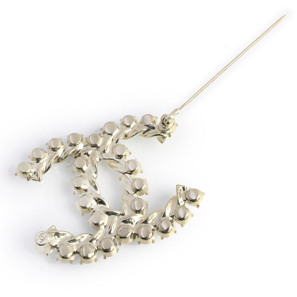 シャネル ココマーク ビジュー ブローチ ゴールド AB5784 箱付 CHANEL