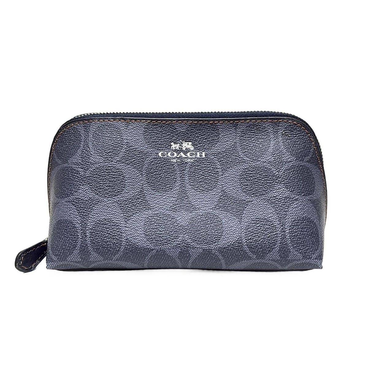 COACH コーチ ポーチ シグネチャー柄 F 57998 ネイビー