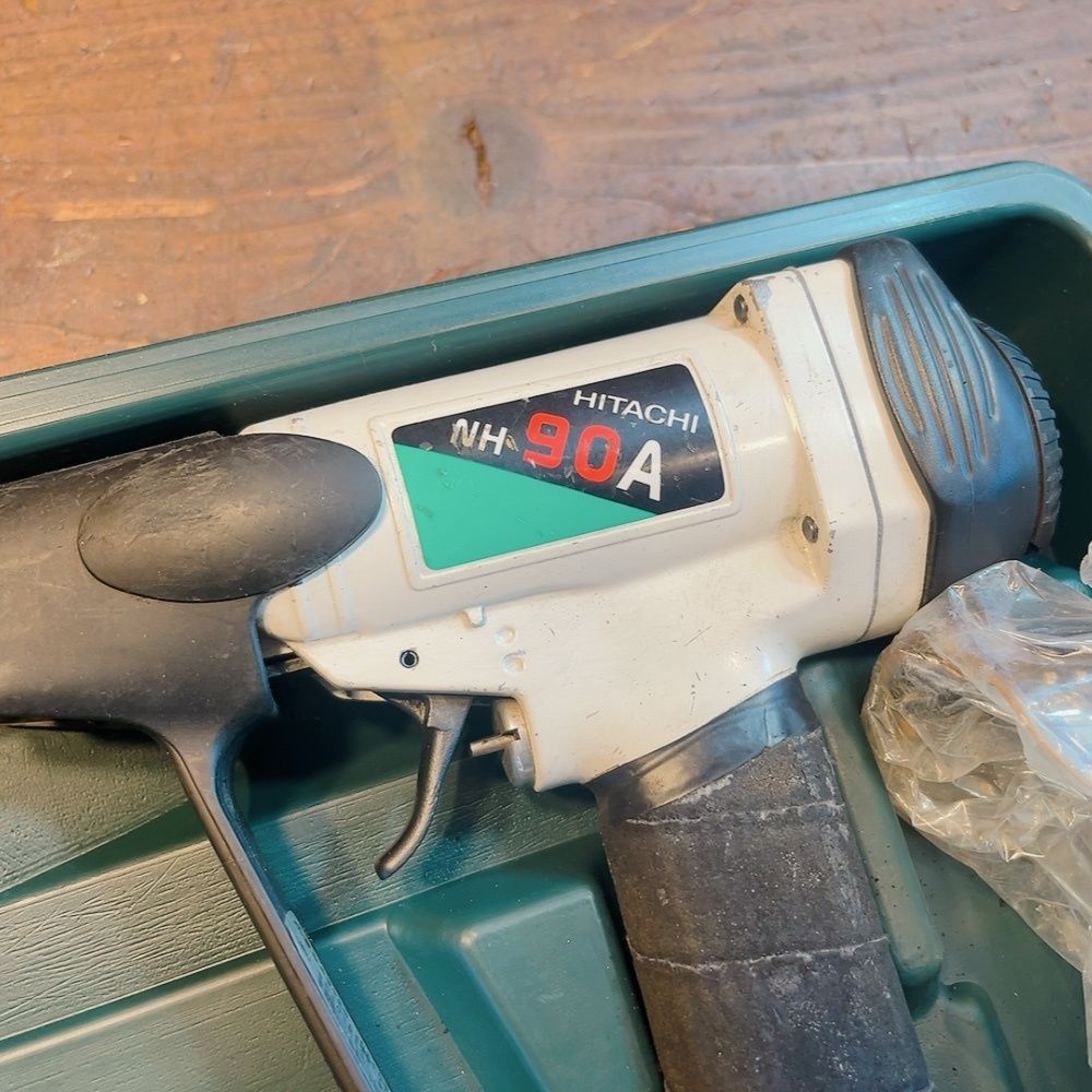 7日保証 整備済 消耗部品多数交換 日立 HIKOKI 常圧 90 mm ばら釘打機 NH A ケース付き 動作良好