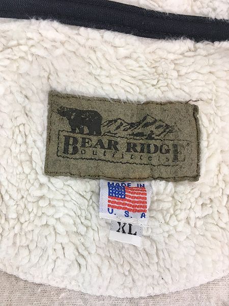 古着 90s USA製 BEAR RIDGE オオカミ ウルフ アニマル フリース