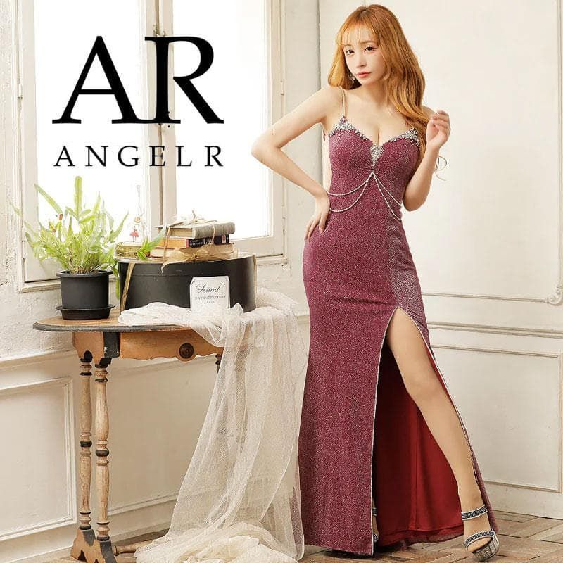 AngelR エンジェルアール バストビジュータイトロングドレス レッド AR 23372