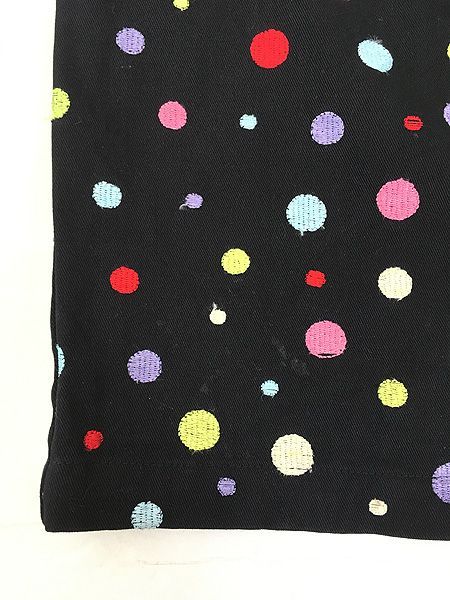 レディース 古着 90s KEREN hart カラフル マルチ ドット 刺しゅう