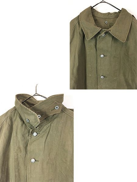 古着 40s フランス軍 M35 コットン キャンバス モーター サイクル オーバー コート アンバー 2 古着 40s フランス軍 M35 コットン キャンバス モーター サイクル