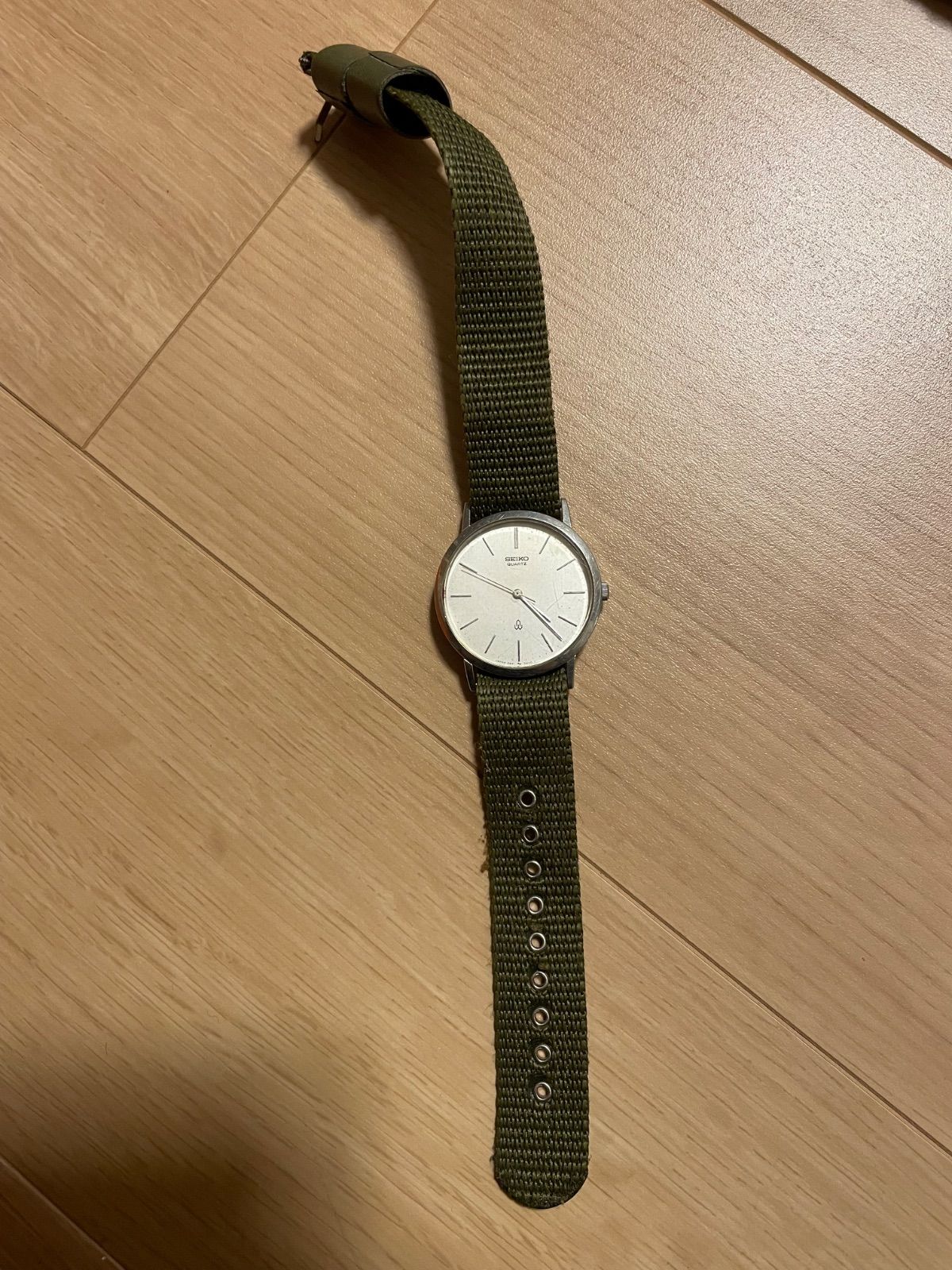 SEIKO セイコー 2621-0110 シルバークォーツ腕時計 布ベルト 