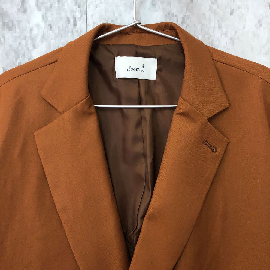 soerte ソエルテ オーバーサイズ ダブルブレスト ジャケット オレンジ