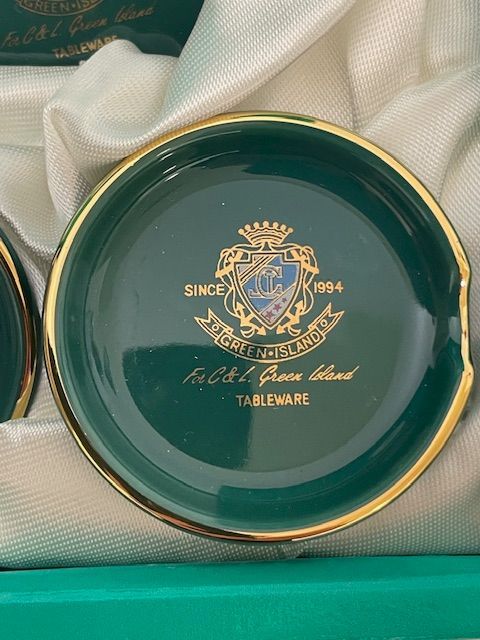  29961 AZUMA レトロ アズマ金属 銀メッキ皿 フォーク５客 グリーンアイランドティースプーンSET 皿 食器