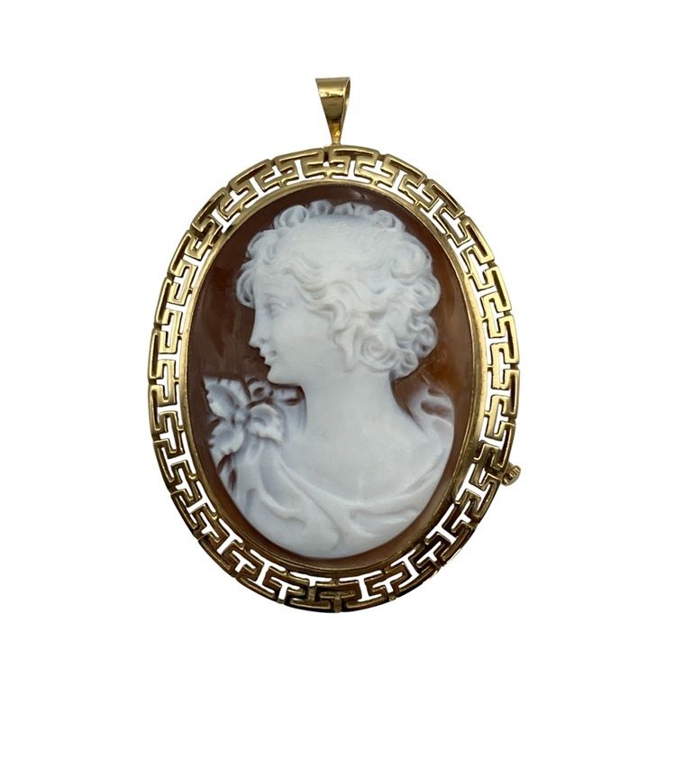 APA ジョバンニ アパ K 18 カメオ ブローチ ペンダントトップ D 4