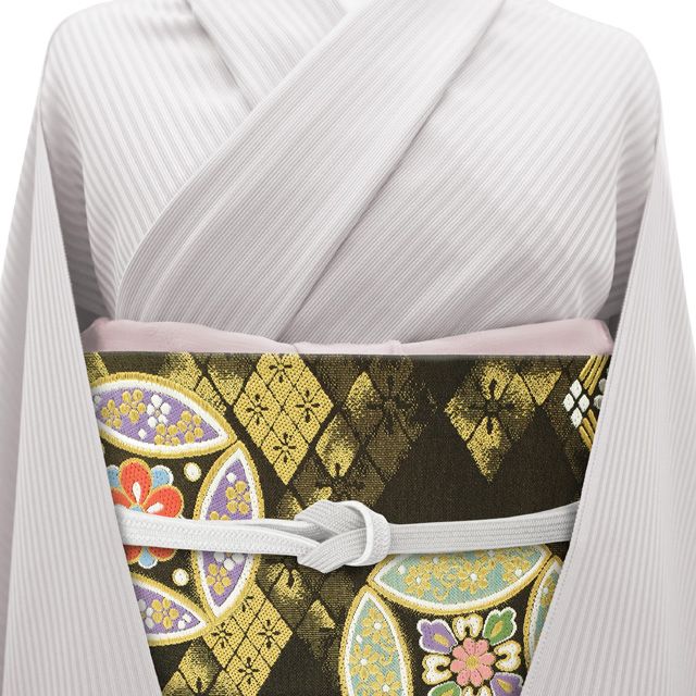 中古】 すごい値！ 袋帯 フォーマル リサイクル 正絹 京都 西陣 黒金