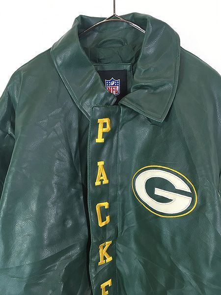 古着 NFL Green Bay 良い Packers パッカーズ 両面 刺しゅう パデット