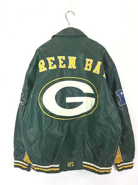 古着 NFL Green Bay 良い Packers パッカーズ 両面 刺しゅう パデット