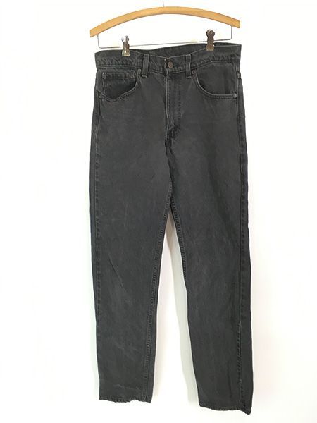 古着 90s USA製 Levi's 505-0260 サルファ ブラック デニム パンツ ジーンズ スリム W31 L33