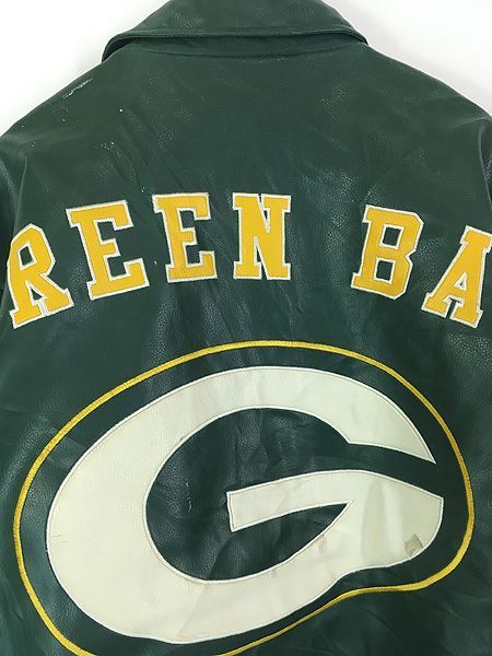 古着 NFL Green Bay 良い Packers パッカーズ 両面 刺しゅう パデット