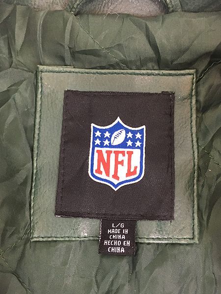 古着 NFL Green Bay 良い Packers パッカーズ 両面 刺しゅう パデット