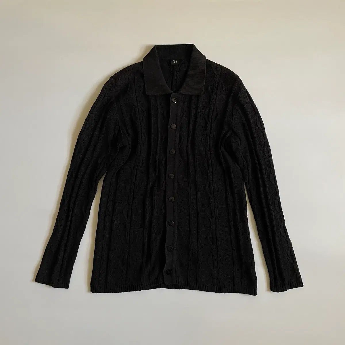 ヨージヤマモト　ブラック カーディガン 長袖 YOHJI YAMAMOTO ヨウジヤマモト カーディガン ブラック OS 実寸参照