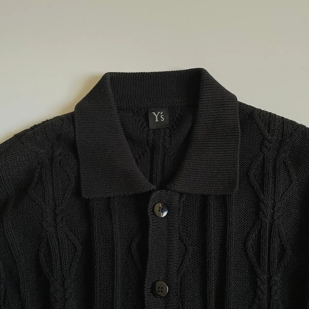 ヨージヤマモト　ブラック カーディガン 長袖 YOHJI YAMAMOTO ヨウジヤマモト カーディガン ブラック OS 実寸参照