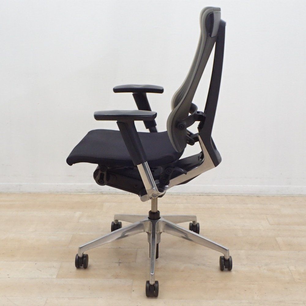 イトーキ スピーナ 肘付オフィスチェア KE-757GP-Z9T1SG ブラック