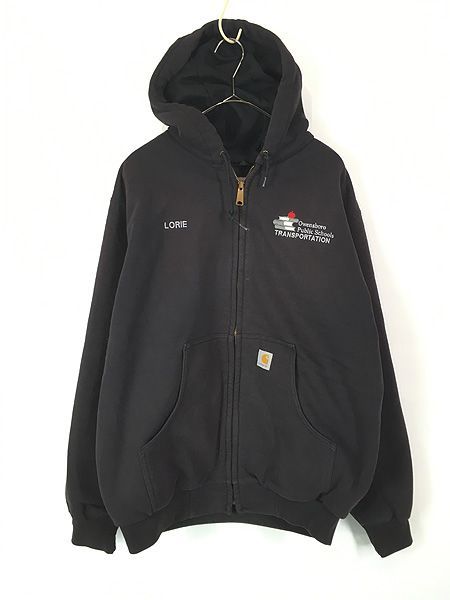 古着 90s Carhartt 裏地 メッシュ ワンポイント パッチ スウェット