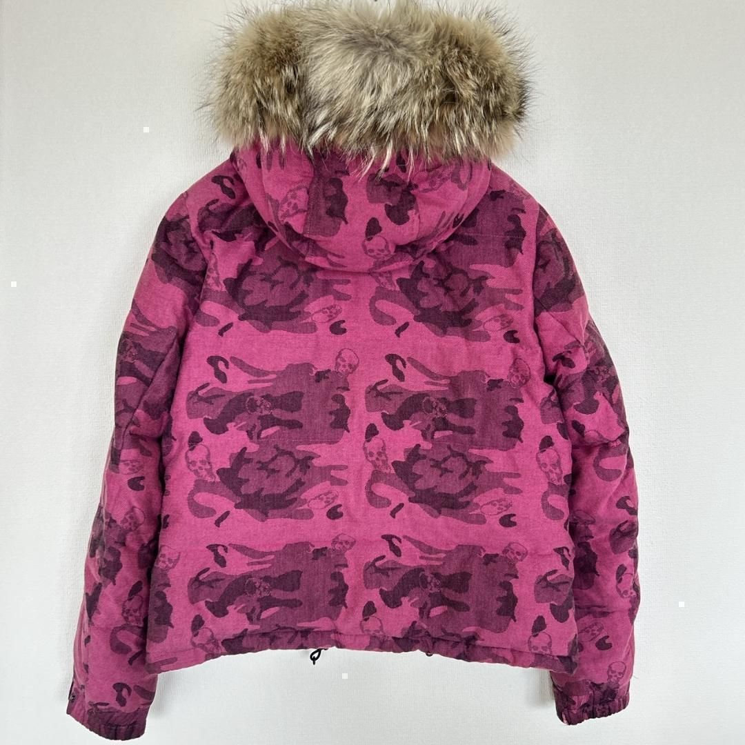 定価28万 ルシアンペラフィネ カシミヤ混 スカルチェック ファー ダウンベスト 定価28万 ルシアンペラフィネ カシミヤ混 スカルチェック ファー