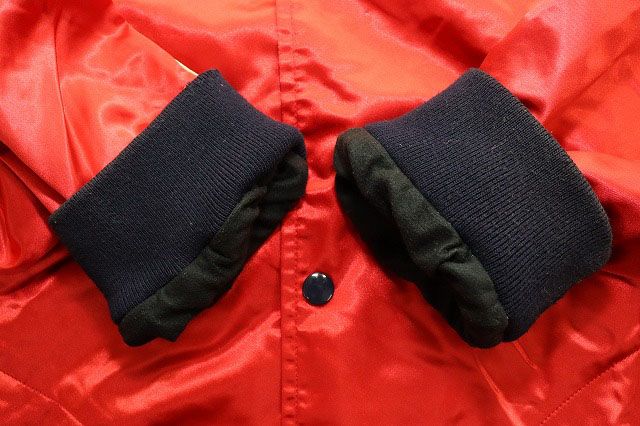 ナイトロウ NITROW サテン スカジャン XL バックロゴ ワッペン レッド