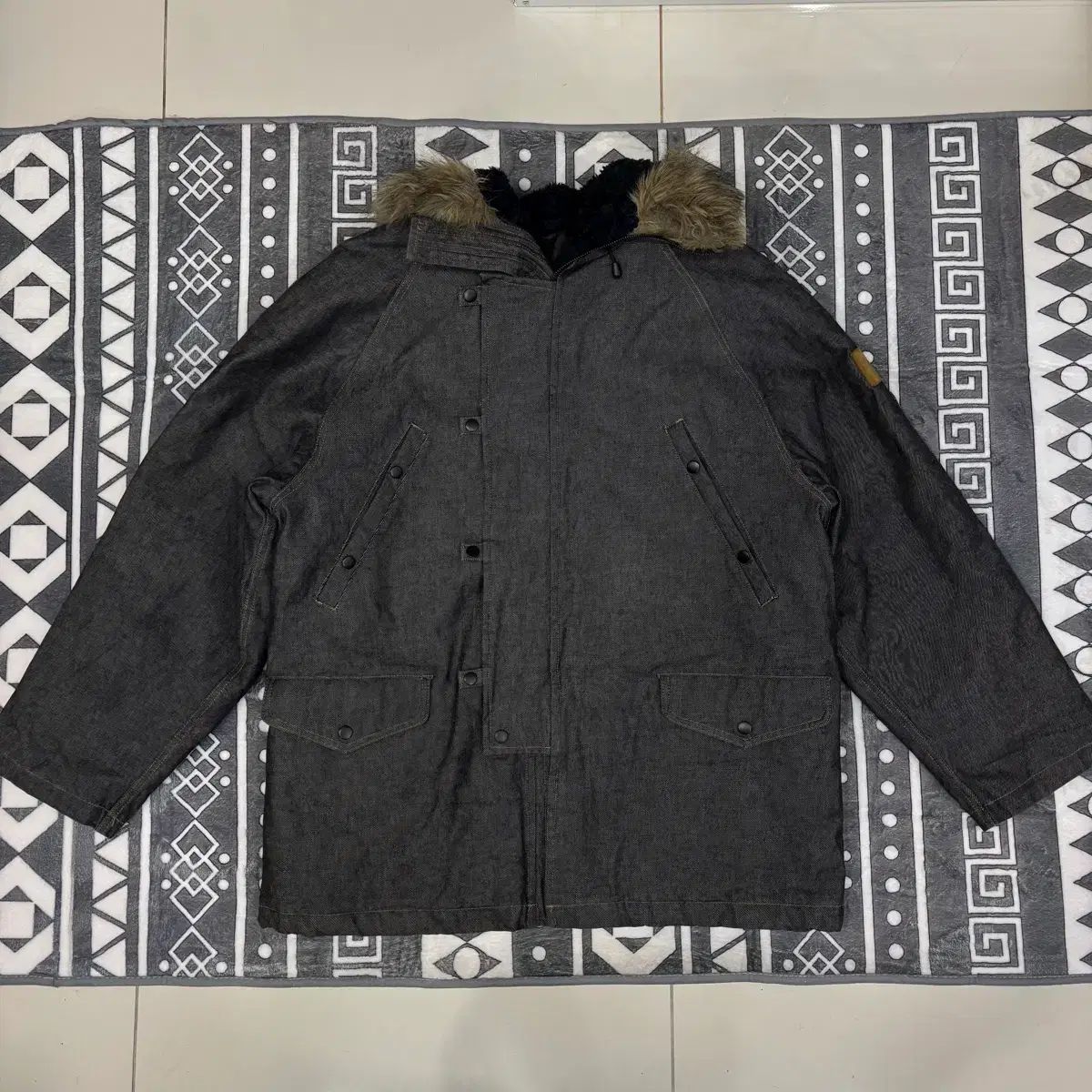 ポロラルフローレン デニム ダウン ジャケット L-XL np 320 アウター パーカ デニムジャケット