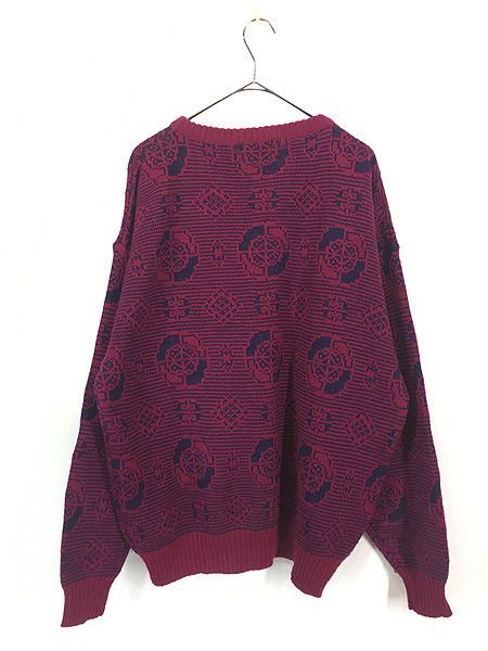 古着 90s Christian Dior ボタニカル フラワー 総柄 ヘビー ウール