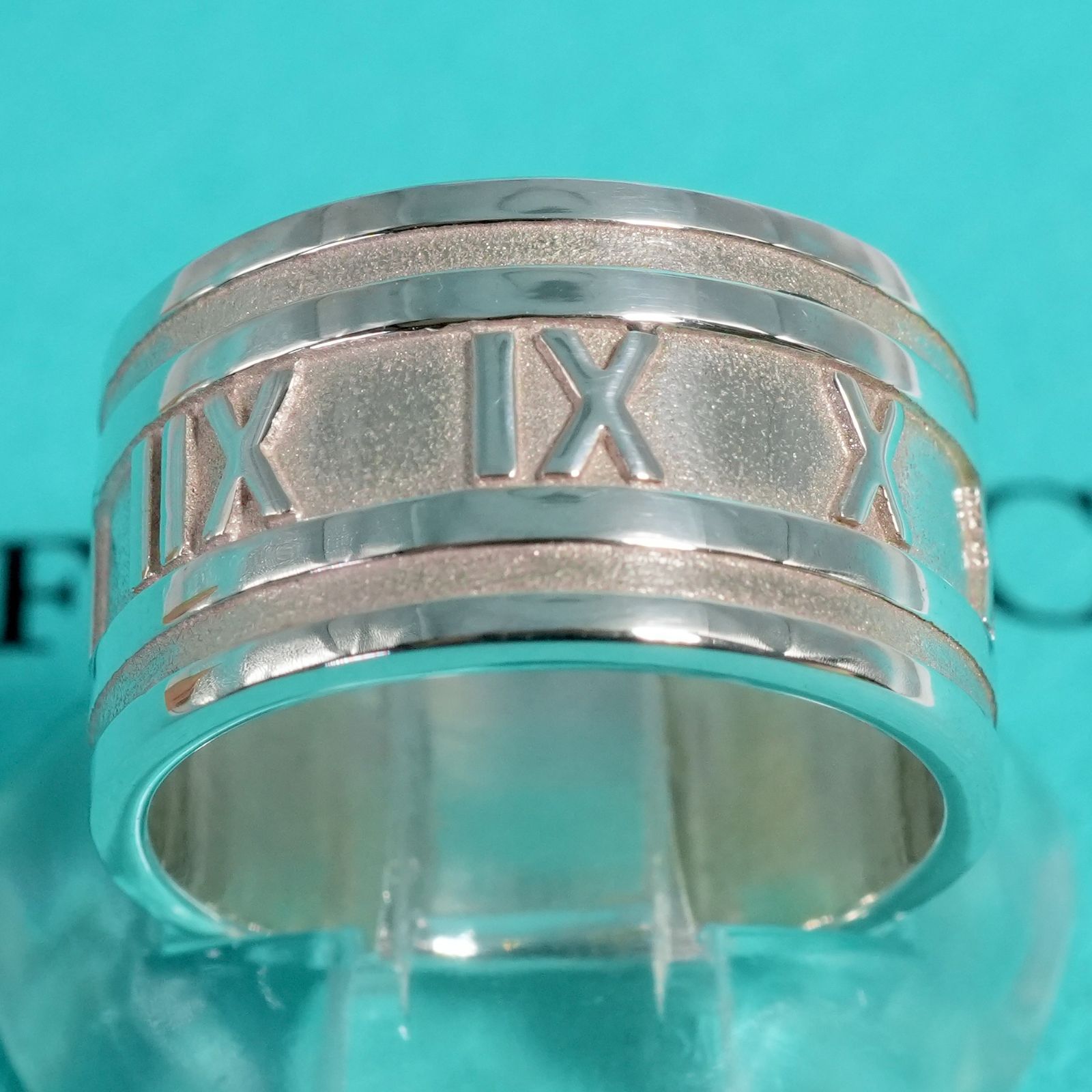 極美品17号 ティファニー アトラス ワイド リング シルバー/25-2184S