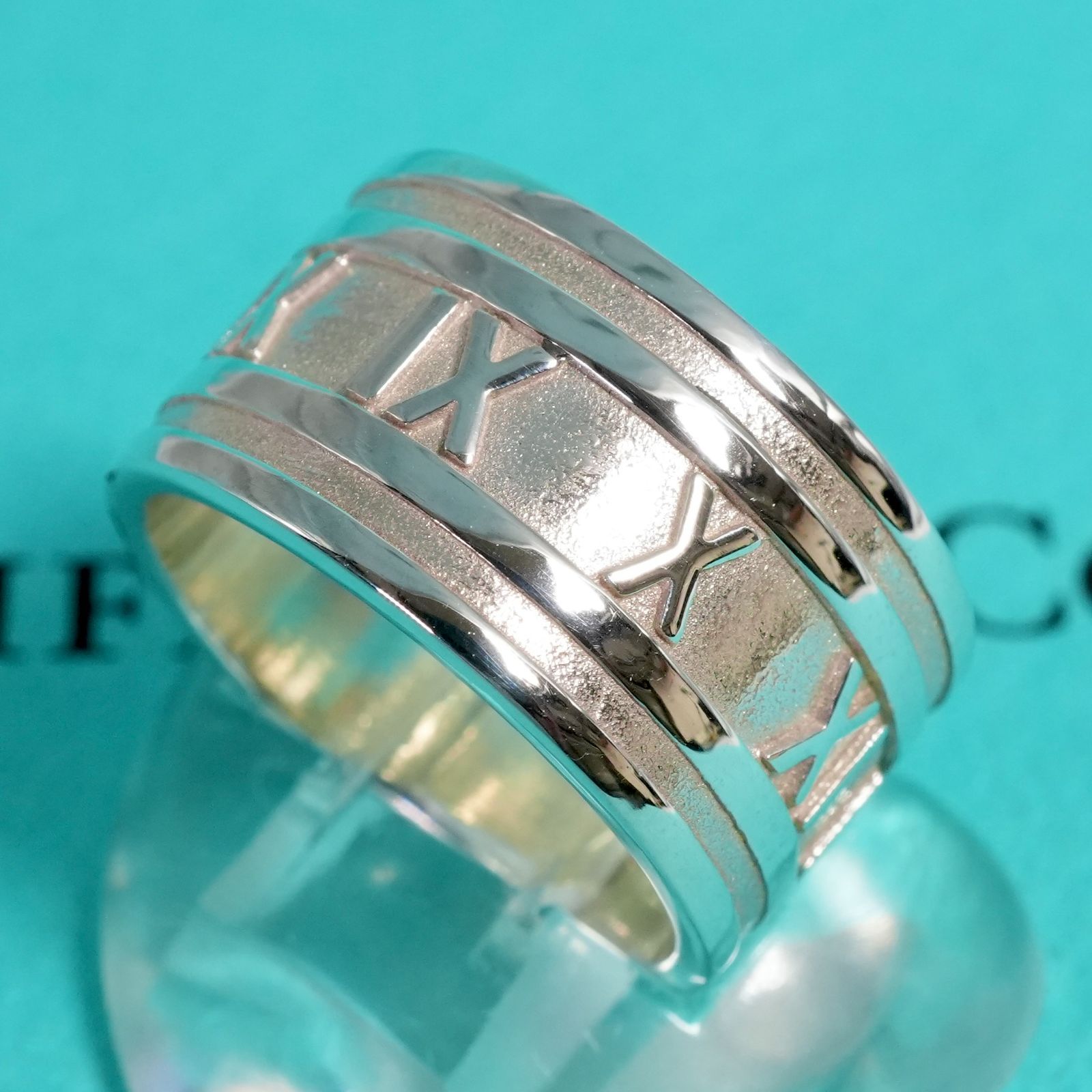 極美品17号 ティファニー アトラス ワイド リング シルバー/25-2184S