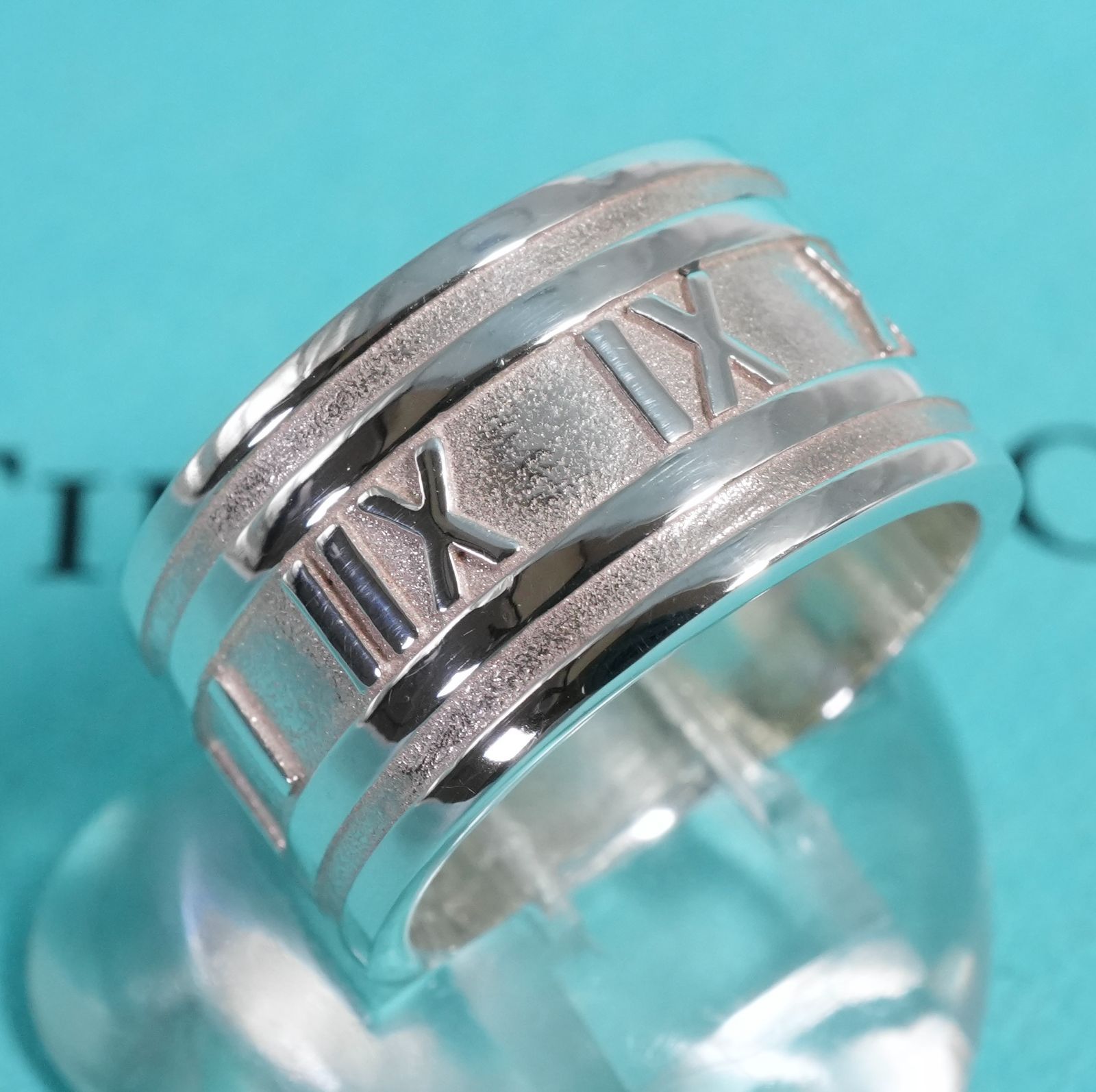 極美品17号 ティファニー アトラス ワイド リング シルバー/25-2184S