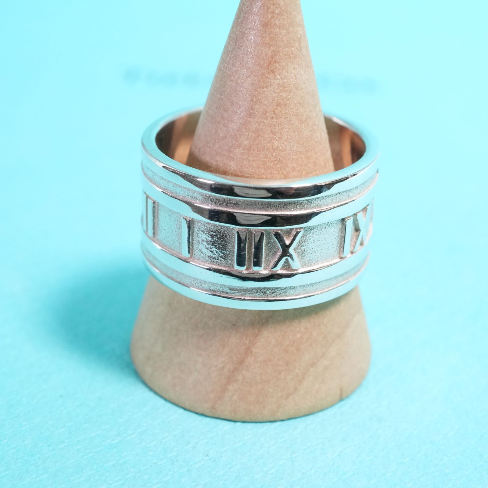 極美品17号 ティファニー アトラス ワイド リング シルバー/25-2184S