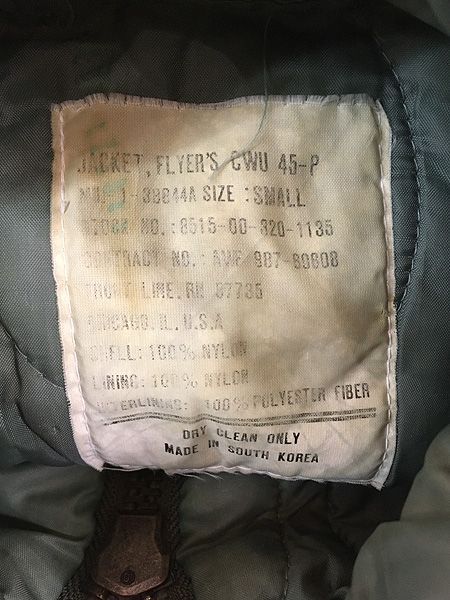 古着 90s Frontline Type CWU-45-P ミリタリー 割引 パデッド フライト
