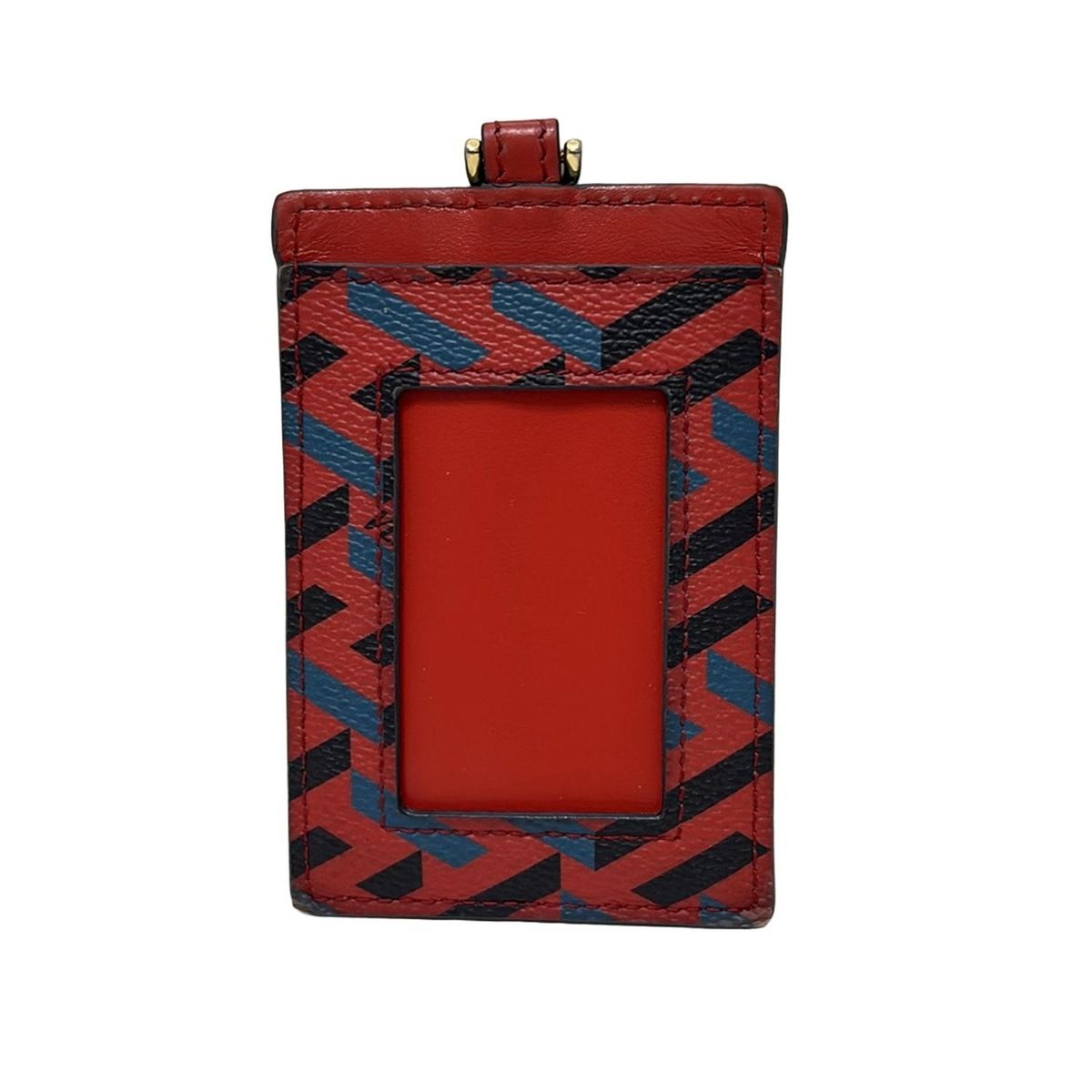 VERSACE ヴェルサーチ パスケース レッド 黒 ブルー レザー