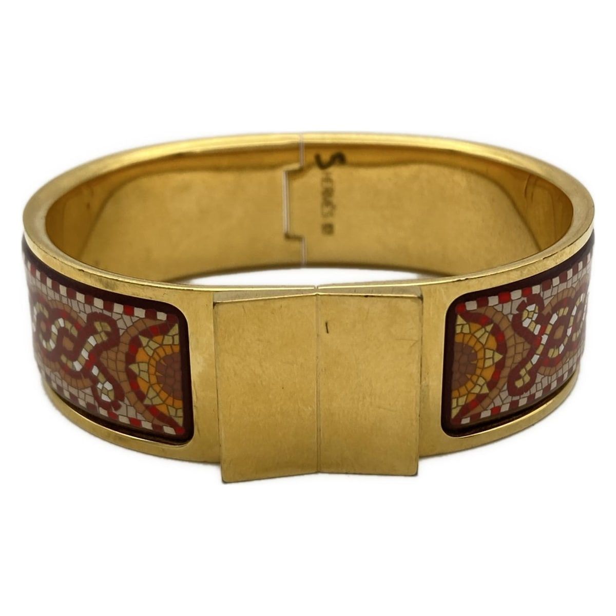 HERMES エルメス バングル ゴールド ボルドー マルチ