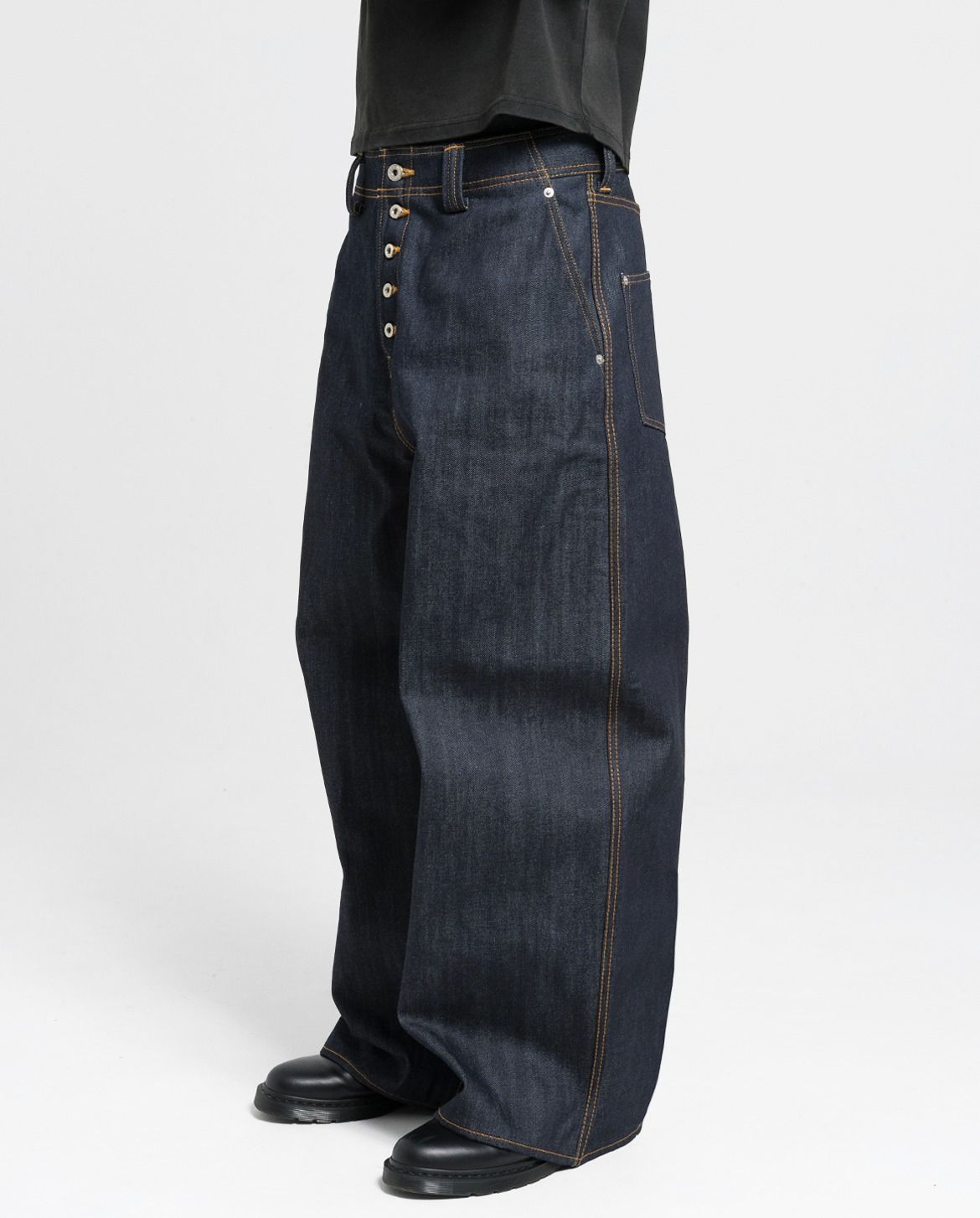 MENES｜メネス Okayama Raw Loose Fit Jeans - Indigo 岡山デニム